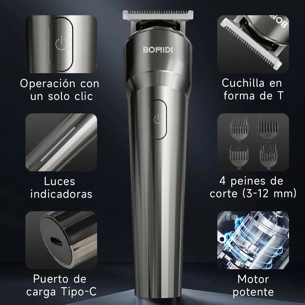 Foto 3 | Cortadora de Cabello Bomidi L2 Negro
