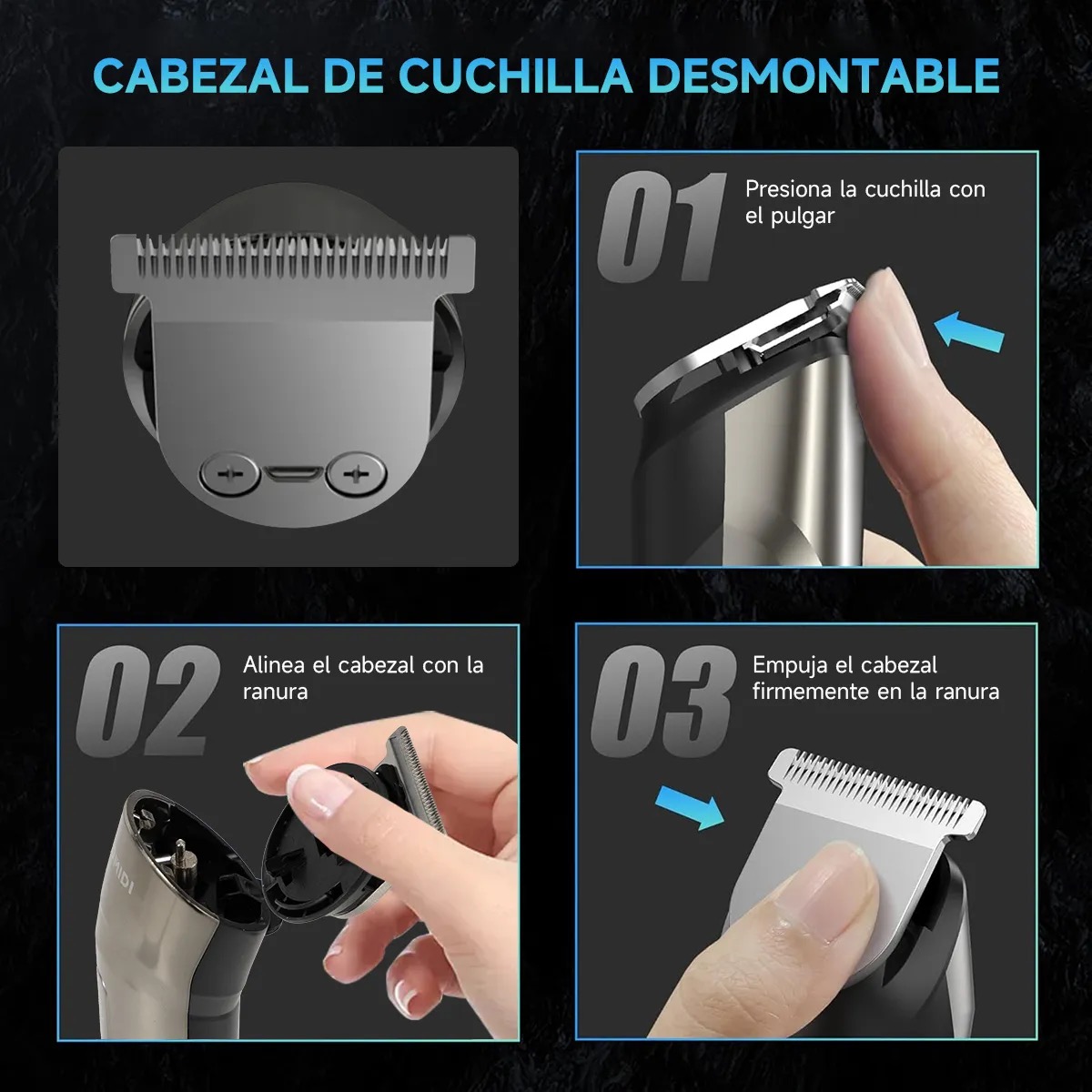 Foto 6 pulgar | Cortadora de Cabello Bomidi L2 Negro
