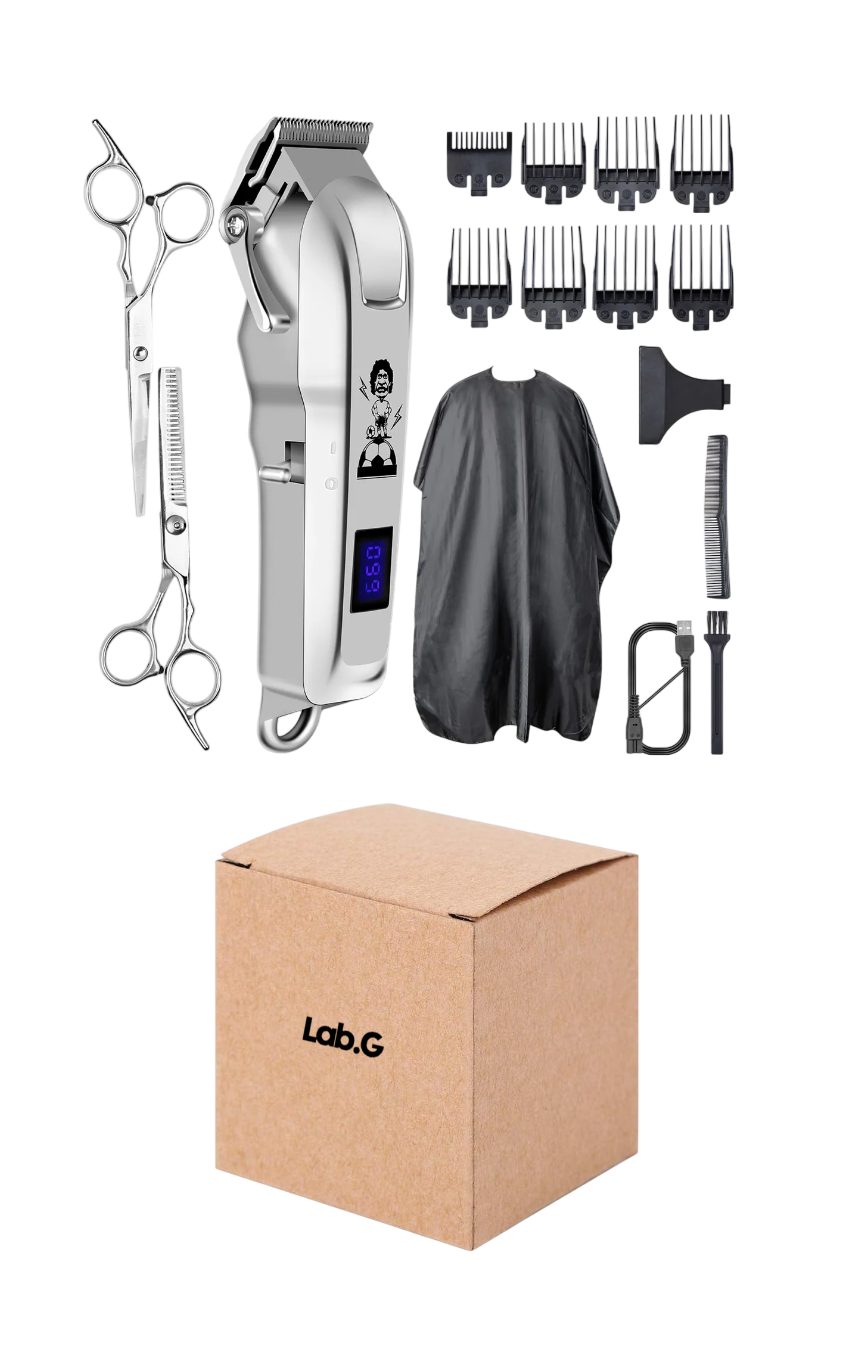 Foto 2 pulgar | Kit De Cortapelos Profesional Hombres Recortador Pelo Barba Plata