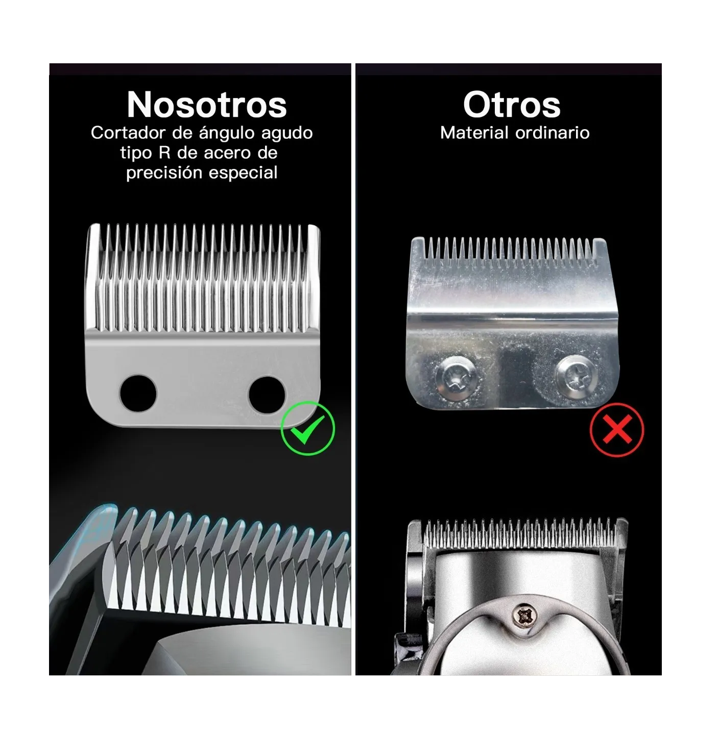 Foto 4 | Kit De Cortapelos Profesional Hombres Recortador Pelo Barba Plata