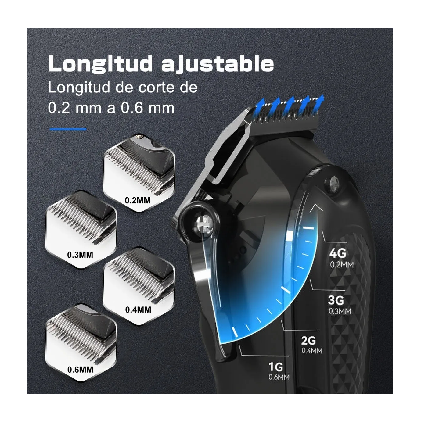 Foto 5 pulgar | Máquina para Corte de Cabello Negro