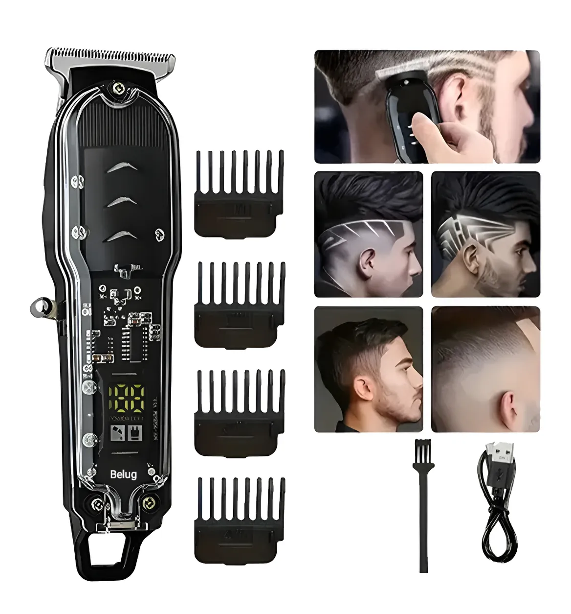 Foto 2 | Máquina para Cortar Cabello Belug con Accesorios