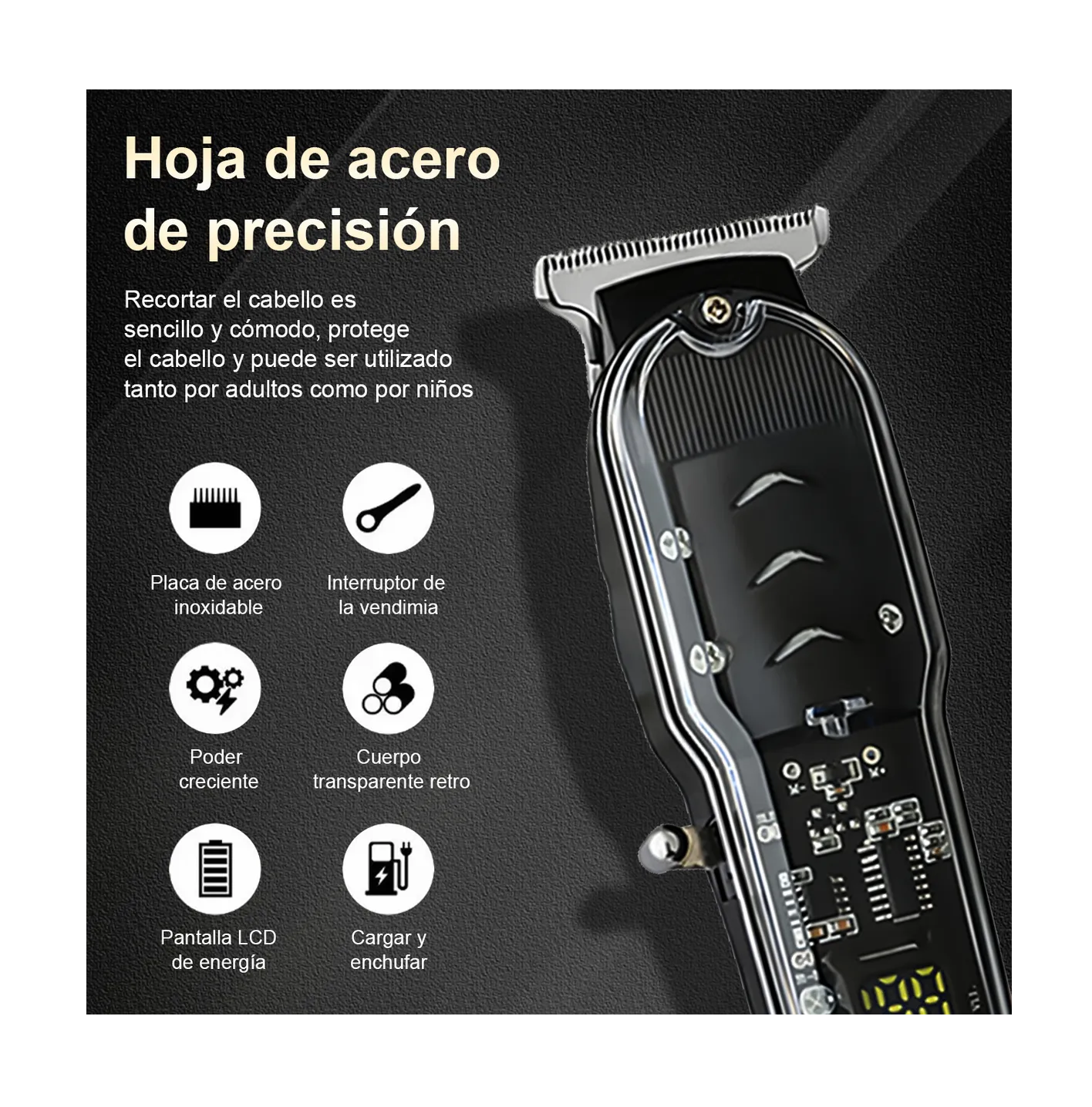 Foto 4 | Máquina para Cortar Cabello Belug con Accesorios