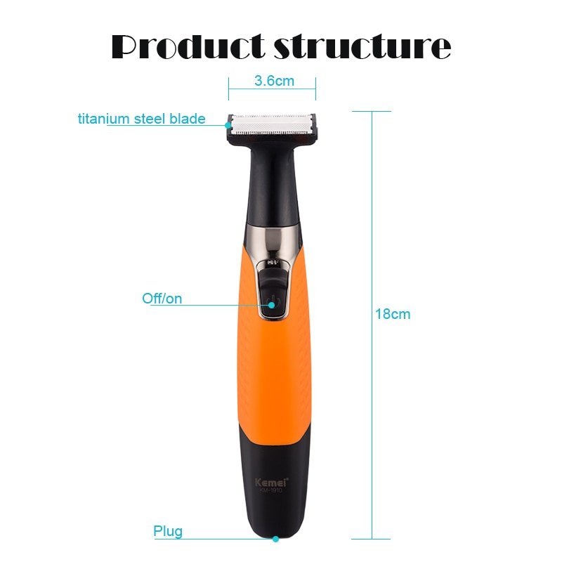 Foto 4 pulgar | Cortapelos Kemei Km-1910 Con Cargador Usb De 3 W De Potencia Abs - Venta Internacional.