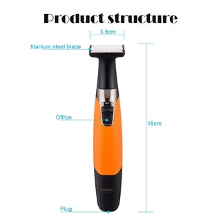 Foto 3 | Cortapelos Kemei Km-1910 Con Cargador Usb De 3 W De Potencia Abs - Venta Internacional.