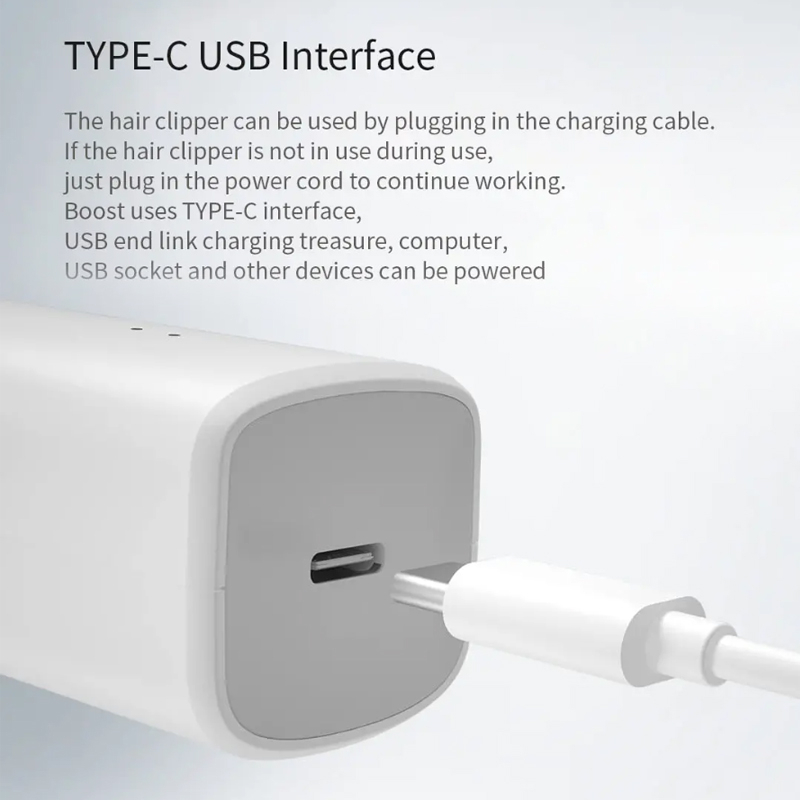 Foto 6 pulgar | Cortadora De Pelo Enchen Boost Xiaomi 5w 5v Usb Negro/blanco - Venta Internacional.