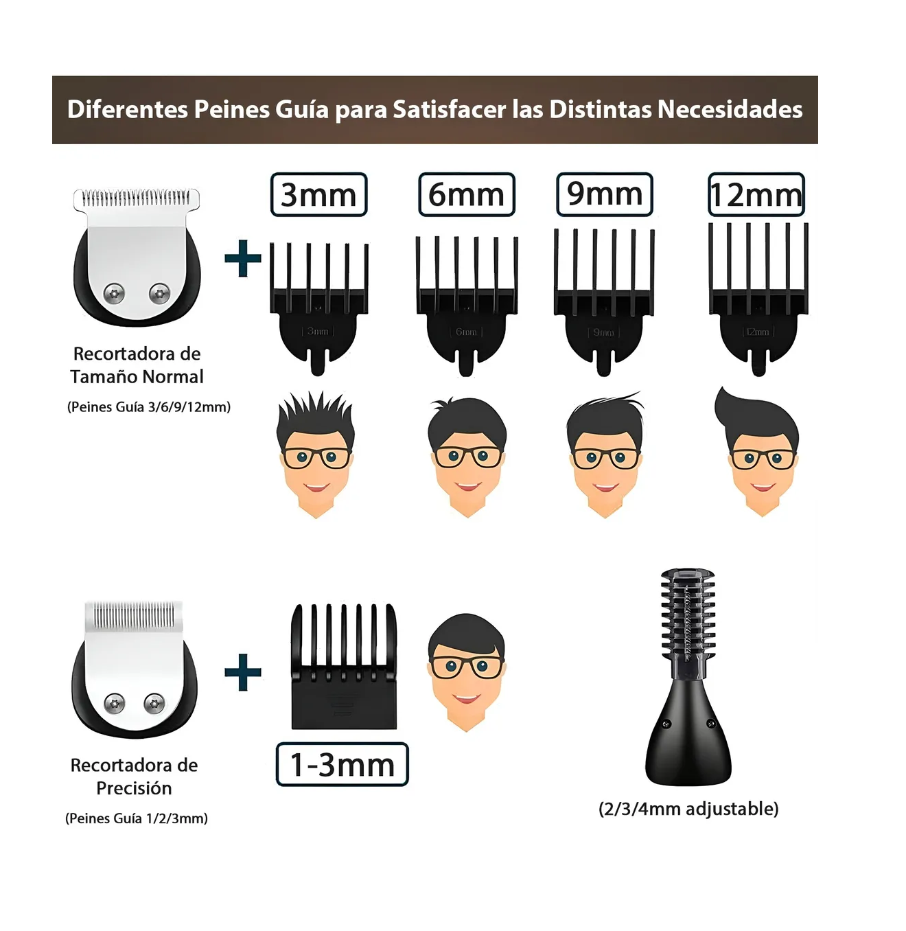 Foto 5 pulgar | Maquina Para Cortar Cabello Rasuradora Eléctrica Barba Nariz Dorado
