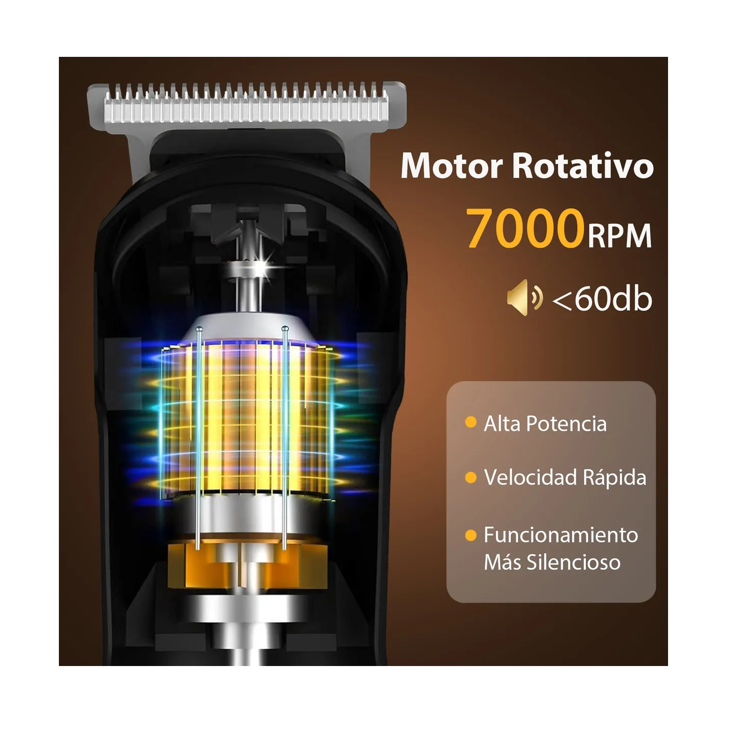 Foto 6 pulgar | Maquina Para Cortar Cabello Rasuradora Eléctrica Barba Nariz Dorado