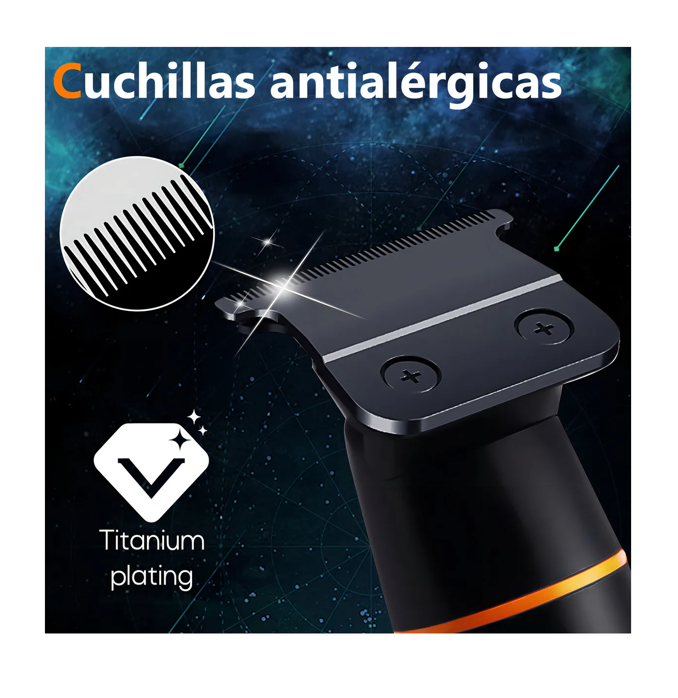 Foto 2 | Cortadora de Cabello Electrica Trimmer Negro