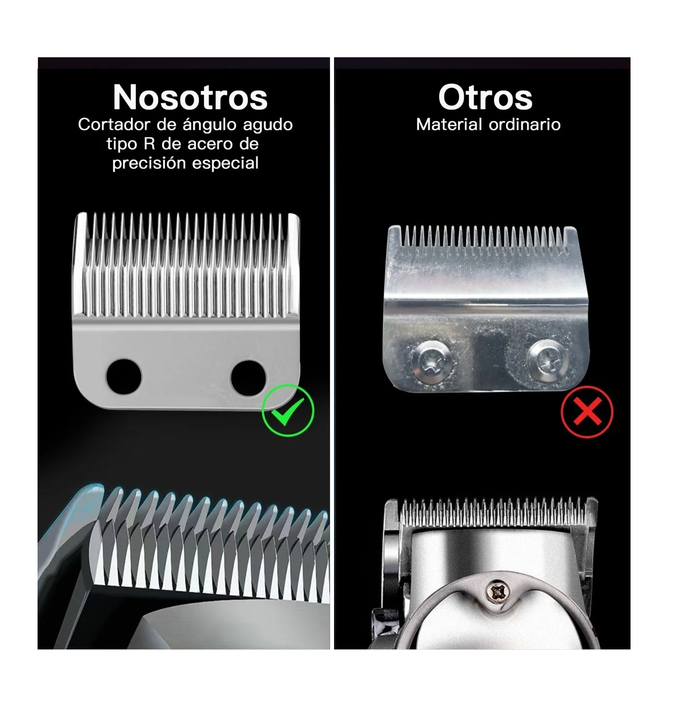 Foto 5 pulgar | Kit De Cortapelos Profesional Hombres Recortador Pelo Barba Plata