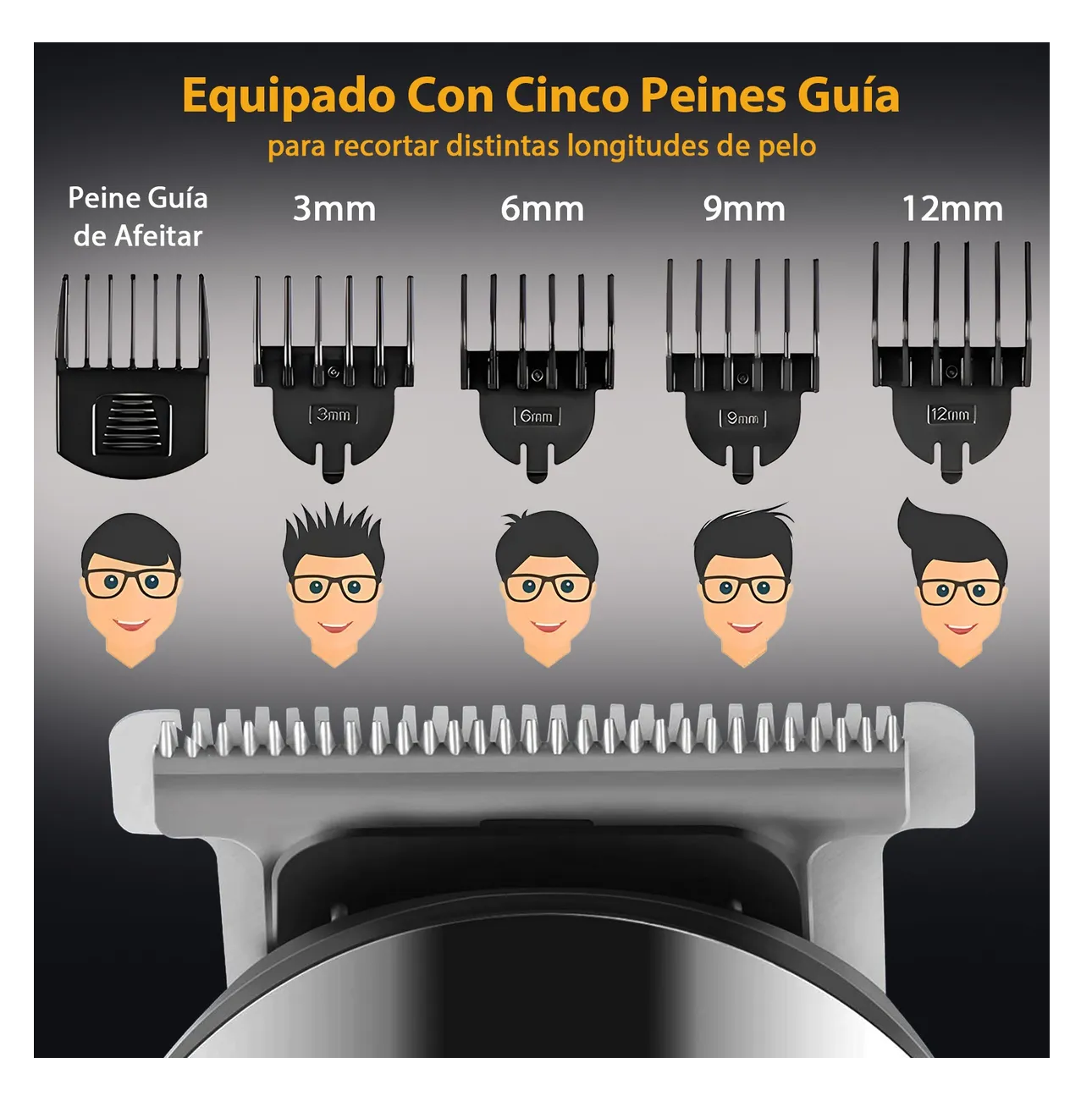 Foto 3 pulgar | 16 En 1 Maquina Para Cortar Cabello Rasuradora Eléctrica Barba Negro Dorado