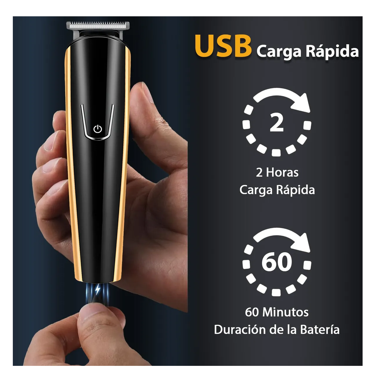 Foto 5 pulgar | 16 En 1 Maquina Para Cortar Cabello Rasuradora Eléctrica Barba Negro Dorado