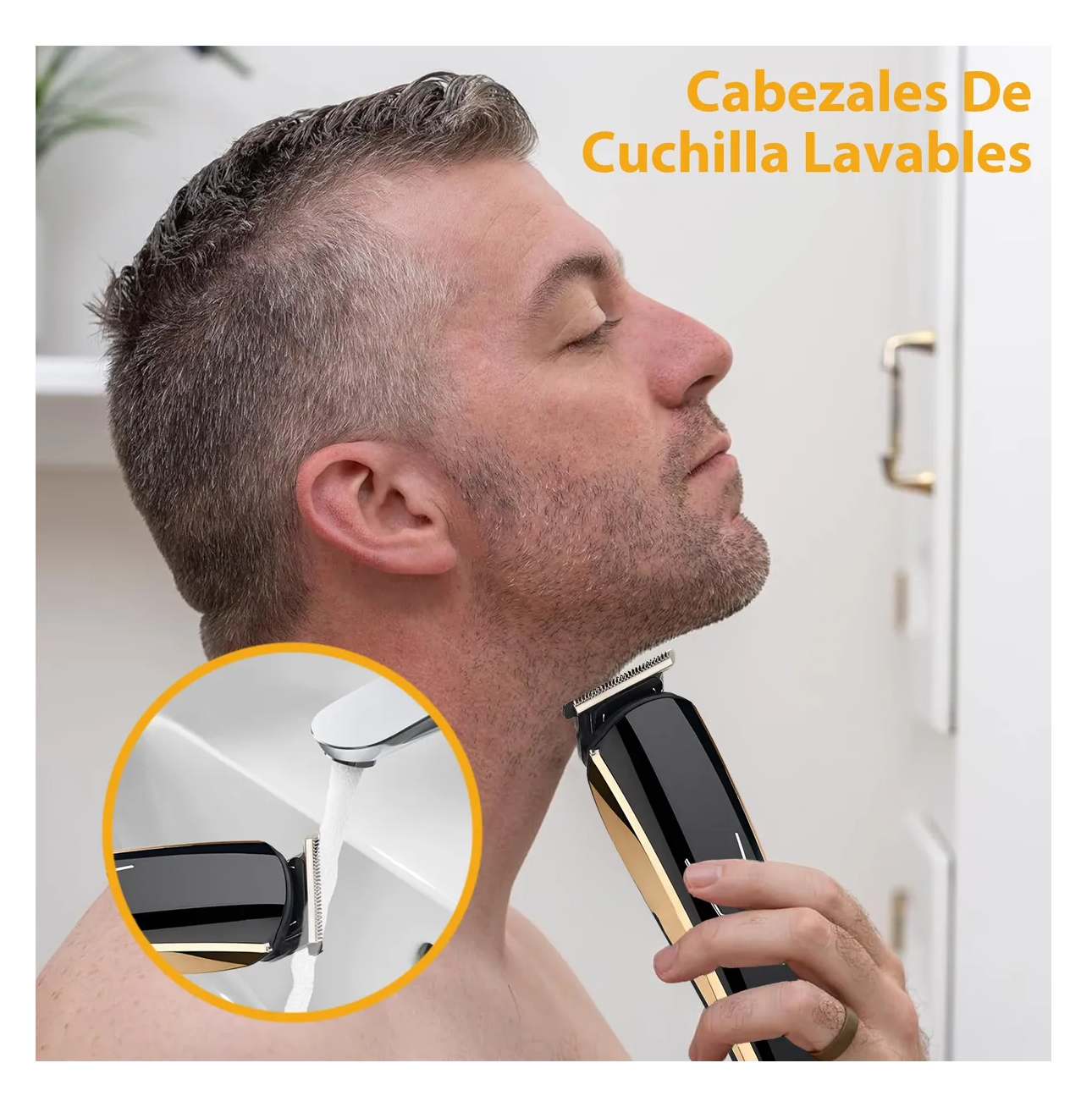 Foto 6 pulgar | 16 En 1 Maquina Para Cortar Cabello Rasuradora Eléctrica Barba Negro Dorado