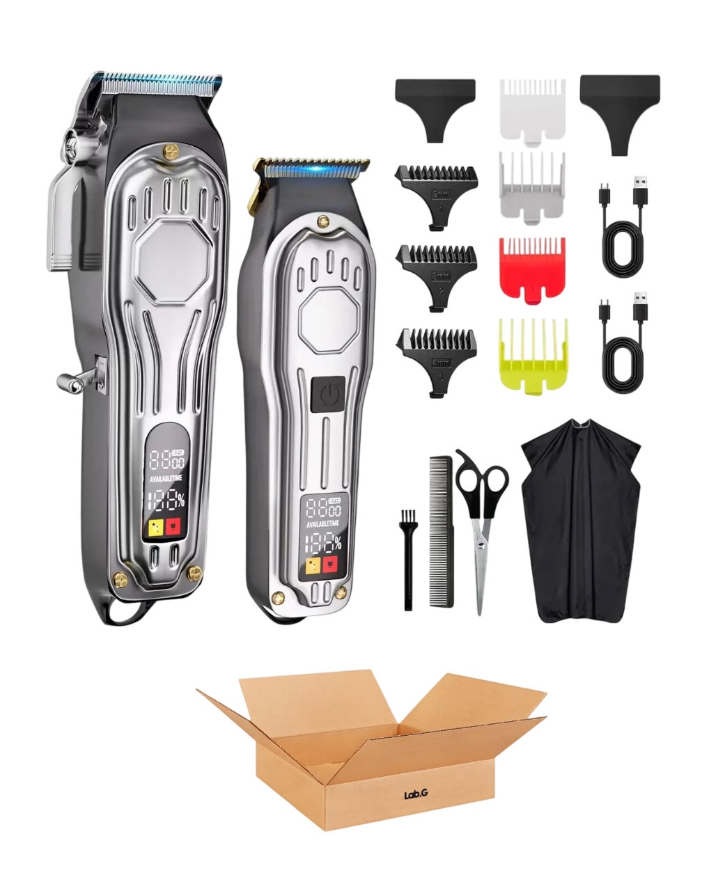 Foto 2 pulgar | Cortadoras De Cabello Metálico Kit De Máquina De Cortar Pelo