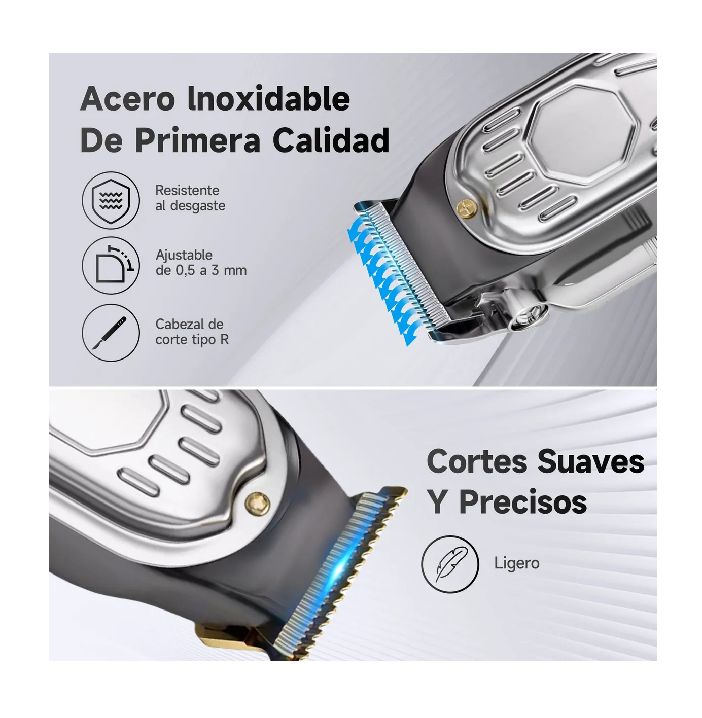 Foto 4 pulgar | Cortadoras De Cabello Metálico Kit De Máquina De Cortar Pelo