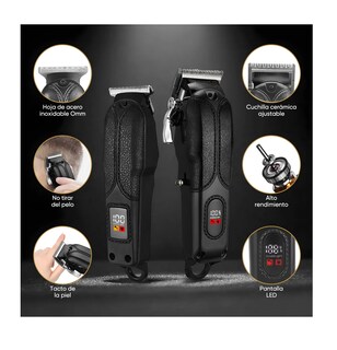 Foto 2 | Máquina Para Cortar Pelo Cortadora De Cabello Con Pantalla