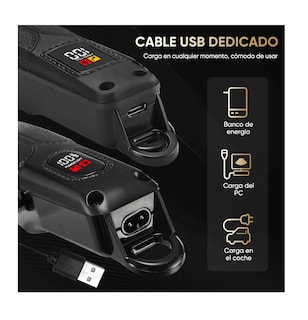 Foto 4 | Máquina Para Cortar Pelo Cortadora De Cabello Con Pantalla