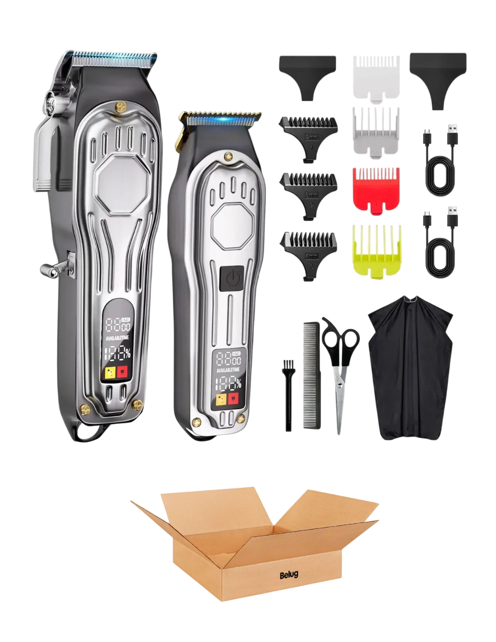 Foto 2 pulgar | Cortadoras De Cabello Metálico Kit De Máquina De Cortar Pelo