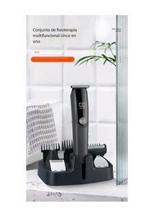 Foto 5 | 12 En 1 Afeitadora Rasuradora Barba Eléctrica Recargable Kit Negro