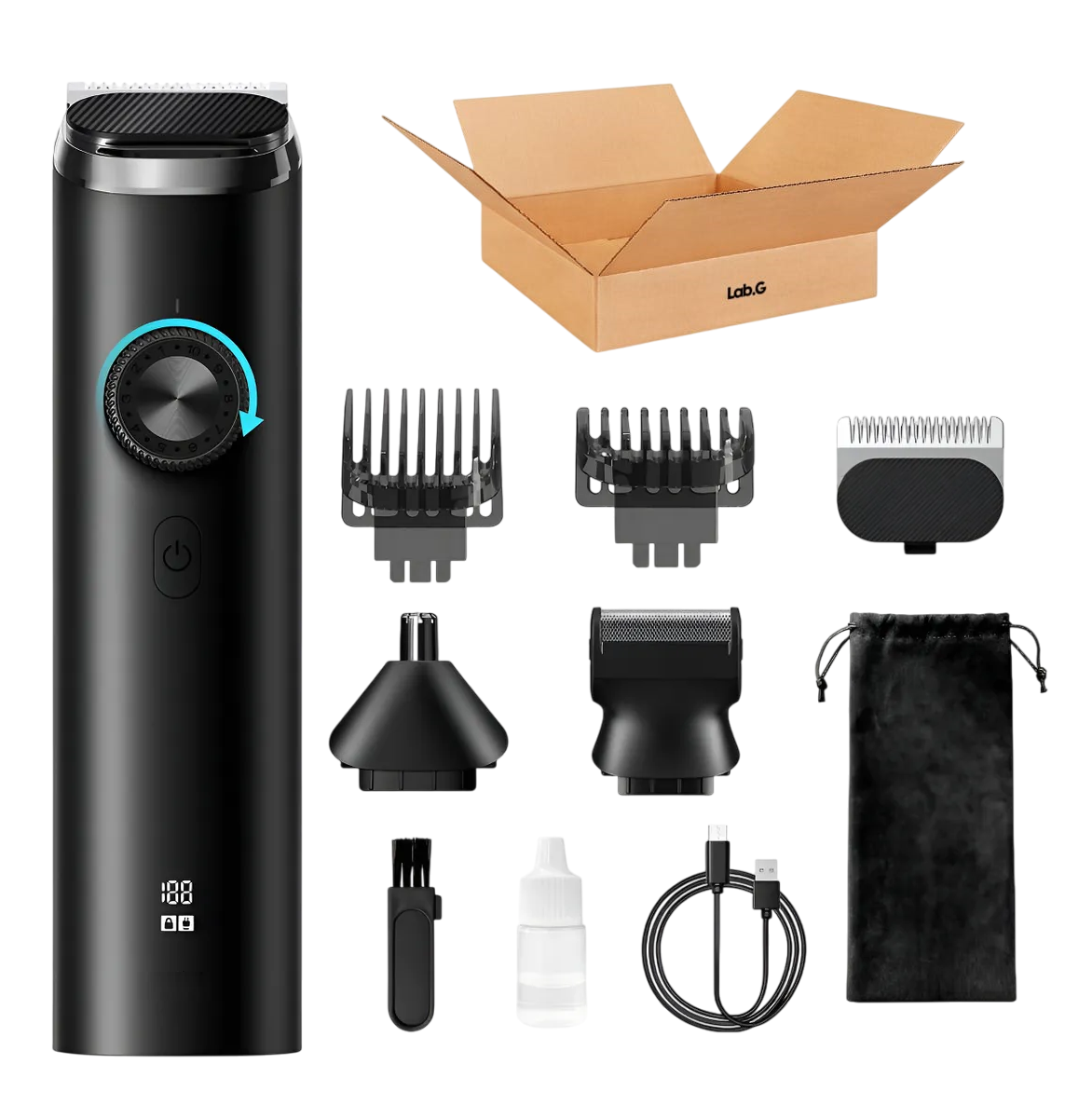 Foto 2 pulgar | Cortadora De Cabello Eléctrica Para Barba 8 En 1 Pelo De Nariz Negro