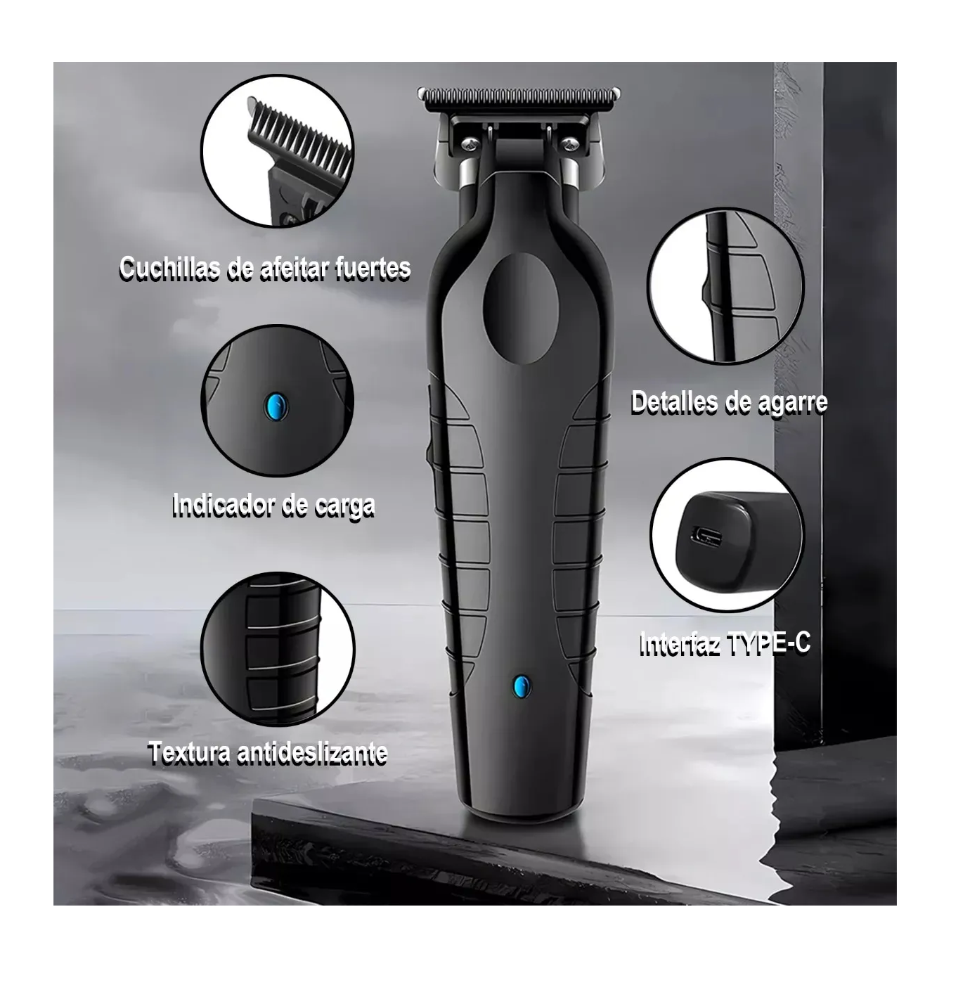 Foto 3 pulgar | Maquina Para Cortar Cabello Kit Cortadora Pelo Profesional Negro