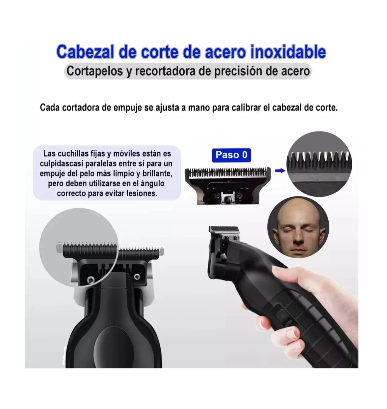 Foto 4 pulgar | Maquina Para Cortar Cabello Kit Cortadora Pelo Profesional Negro