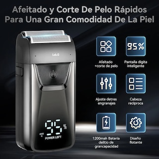 Foto 2 | Rasuradora Eléctrica Recargable Afeitadora Para Barba Negra