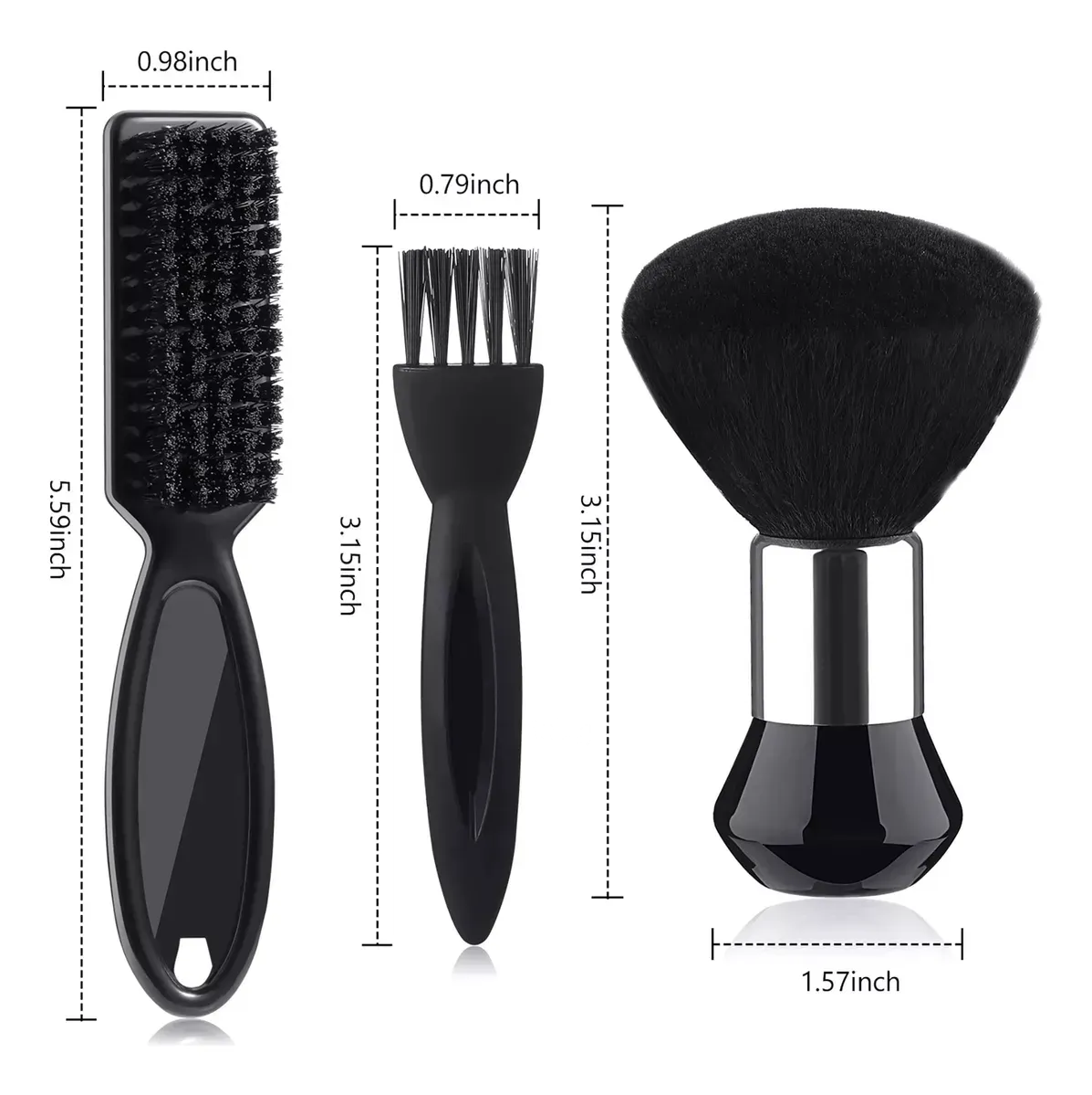 Foto 3 pulgar | Cepillo De Limpieza De Cabello Para Barberos Negros