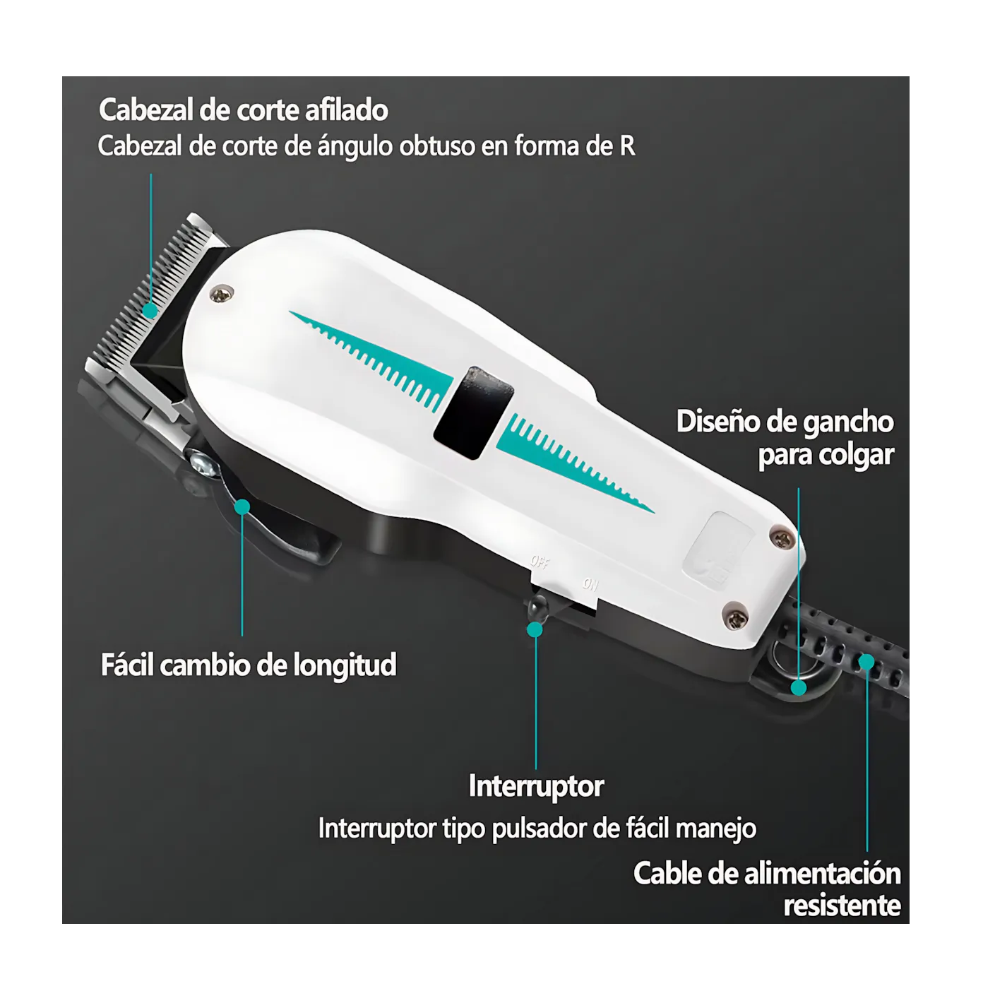 Foto 3 pulgar | Máquina Cortadora de Cabello Lab.G con 8 Accesorios
