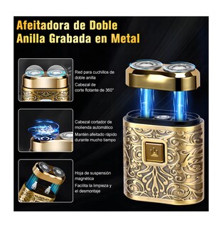 Foto 3 | Rasuradora Inalámbrica Recargable Kit Cortadora Profesional Dorada