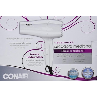 Foto 4 | Secadora de Cabello Conair 303ES color Blanco Iones Cerámica Viaje Compacta Ligera