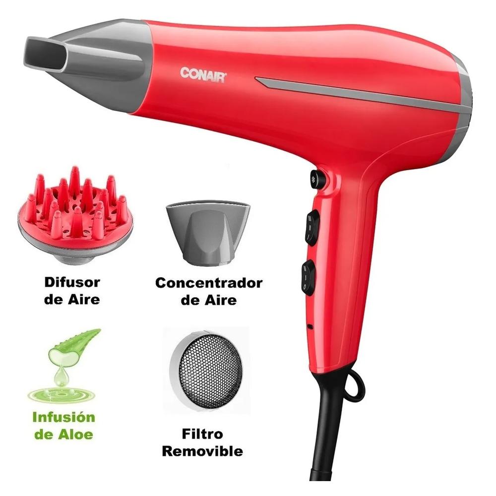 Foto 3 pulgar | Secadora de Cabello Conair 5558ES color Rojo Profesional Iones Cerámica Turmalina