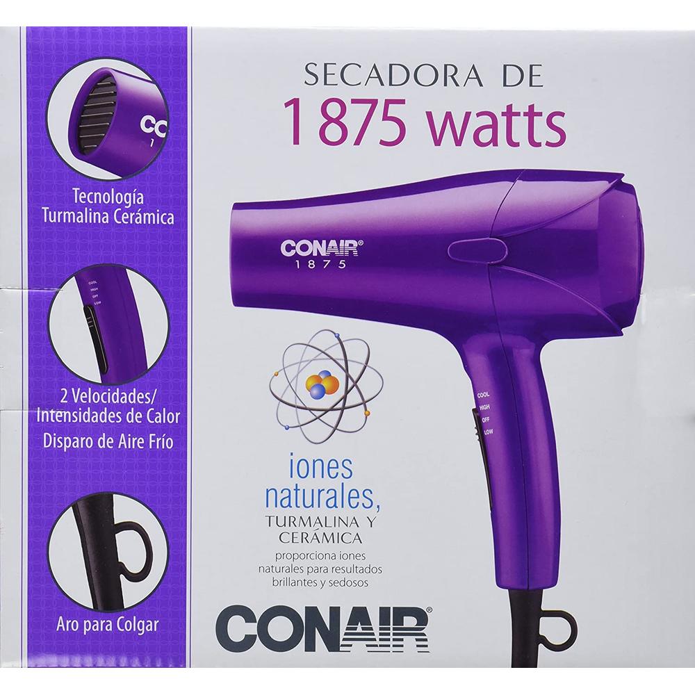 Foto 6 pulgar | Secadora de Cabello Conair 246PES color Púrpura Iones Cerámica Compacta Viaje Ligera