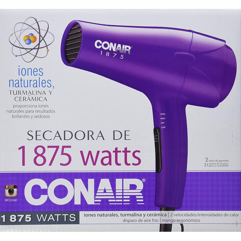 Foto 7 pulgar | Secadora de Cabello Conair 246PES color Púrpura Iones Cerámica Compacta Viaje Ligera