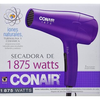 Foto 6 | Secadora de Cabello Conair 246PES color Púrpura Iones Cerámica Compacta Viaje Ligera