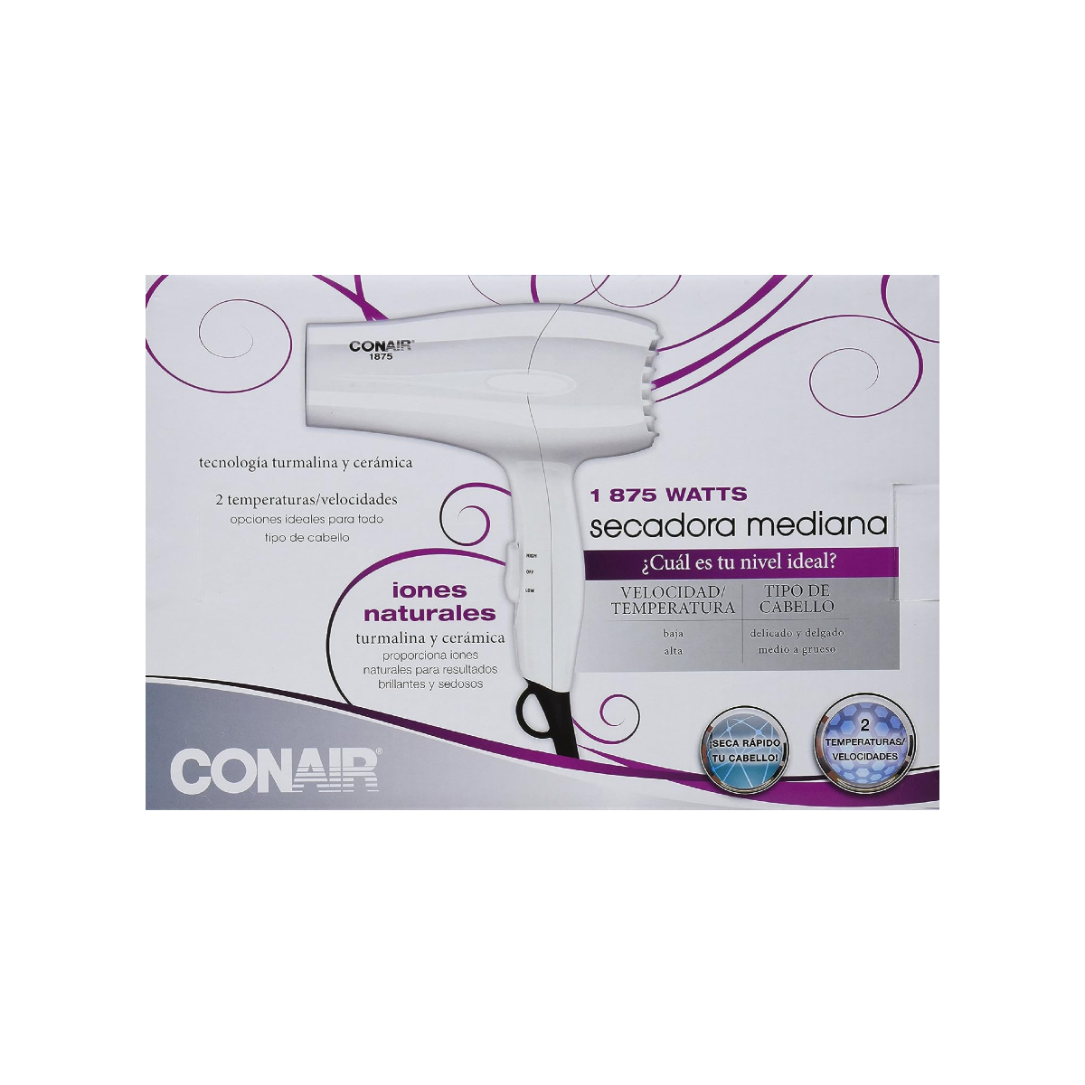 Foto 3 | Secadora para Cabello Conair 303ES color Blanco 2 Velocidades