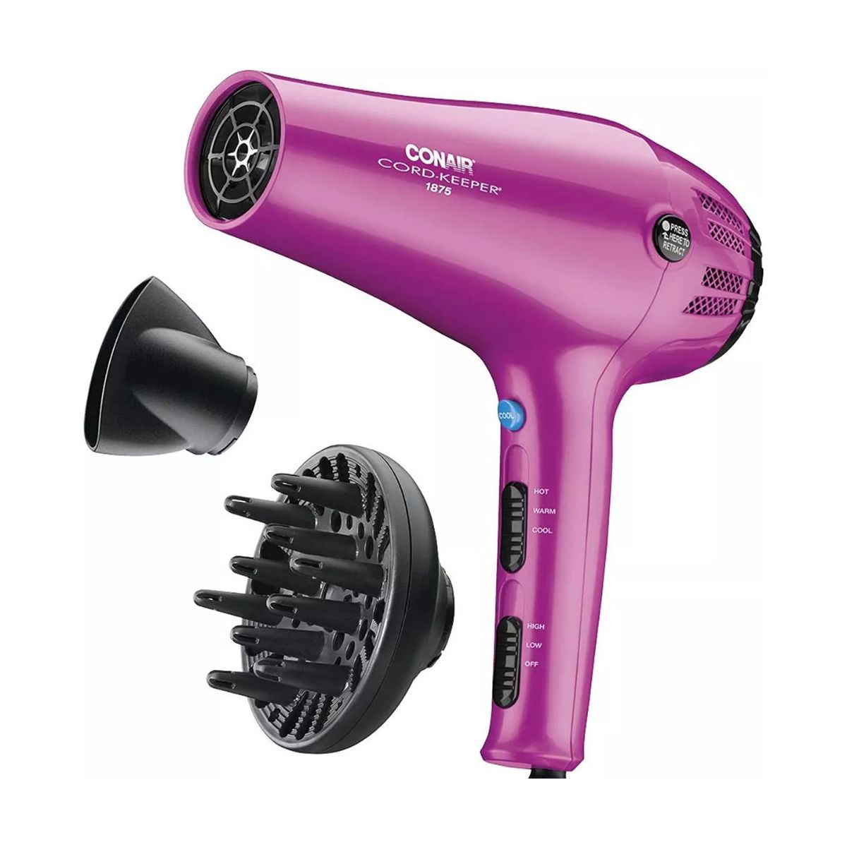 Foto 4 pulgar | Secadora Conair 209P color Rosa 1875w Guarda Cable