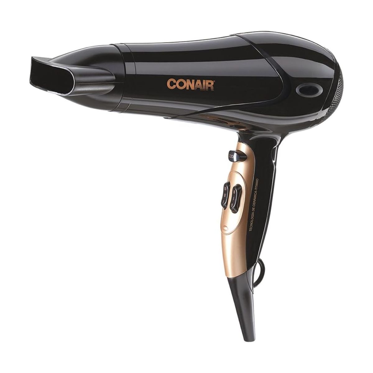 Secadora de Cabello Cerámica y Titanium Conair 3 Niveles 1875w color Negro