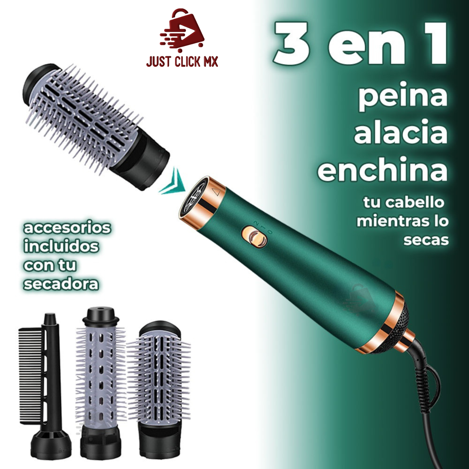 Foto 4 pulgar | Secador De Cabello Con Cepillo Y Peine