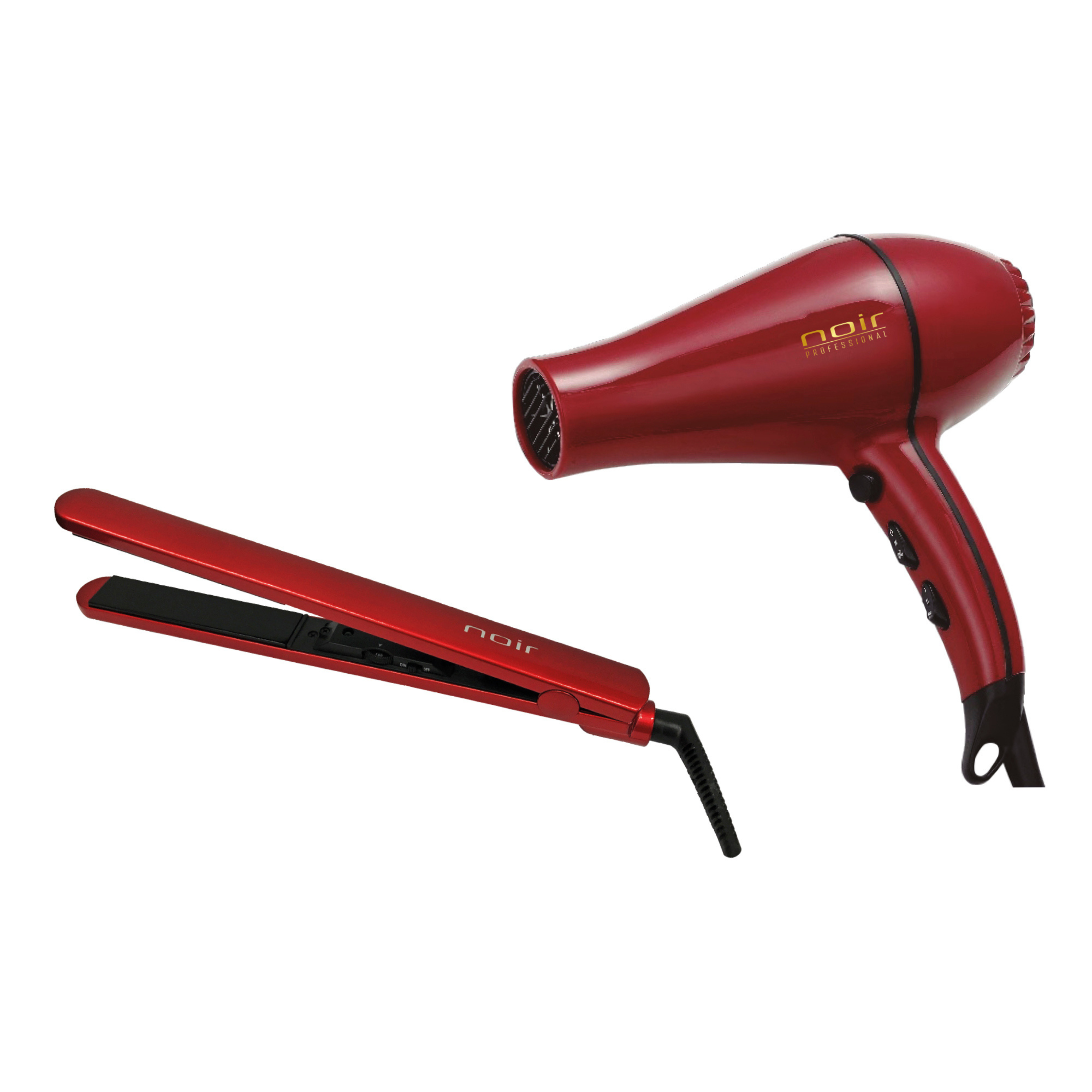 Secadora con Alaciadora de Cabello Noir Kn2200rr 2 Piezas