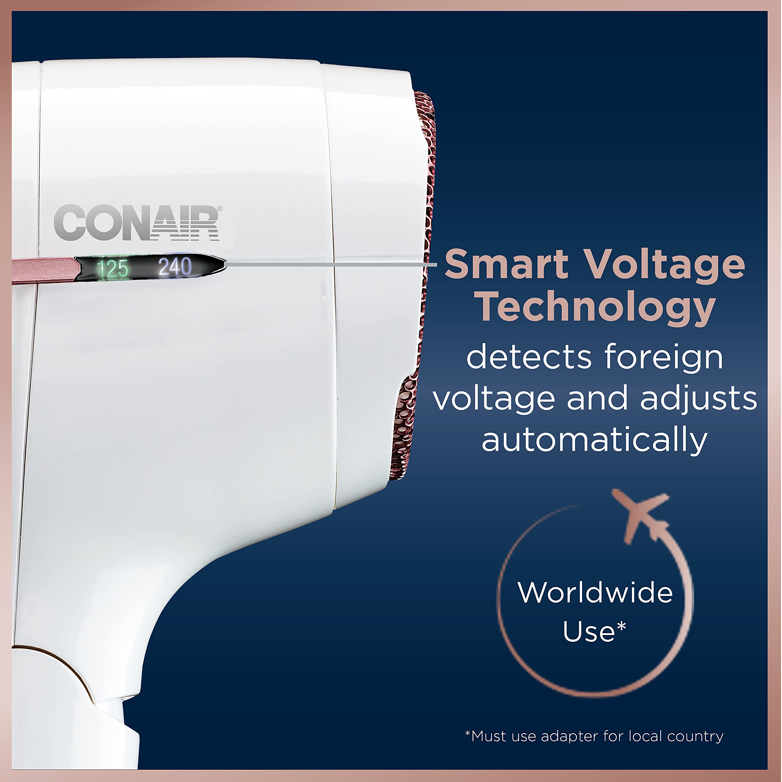 Foto 5 pulgar | Secador de Pelo de Viaje Conair 1875 Watt Worldwide con Tecnología de Voltaje Inteligente y Mango Plegable
