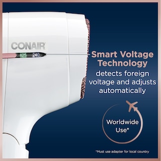 Foto 4 | Secador de Pelo de Viaje Conair 1875 Watt Worldwide con Tecnología de Voltaje Inteligente y Mango Plegable