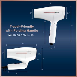 Foto 6 | Secador de Pelo de Viaje Conair 1875 Watt Worldwide con Tecnología de Voltaje Inteligente y Mango Plegable