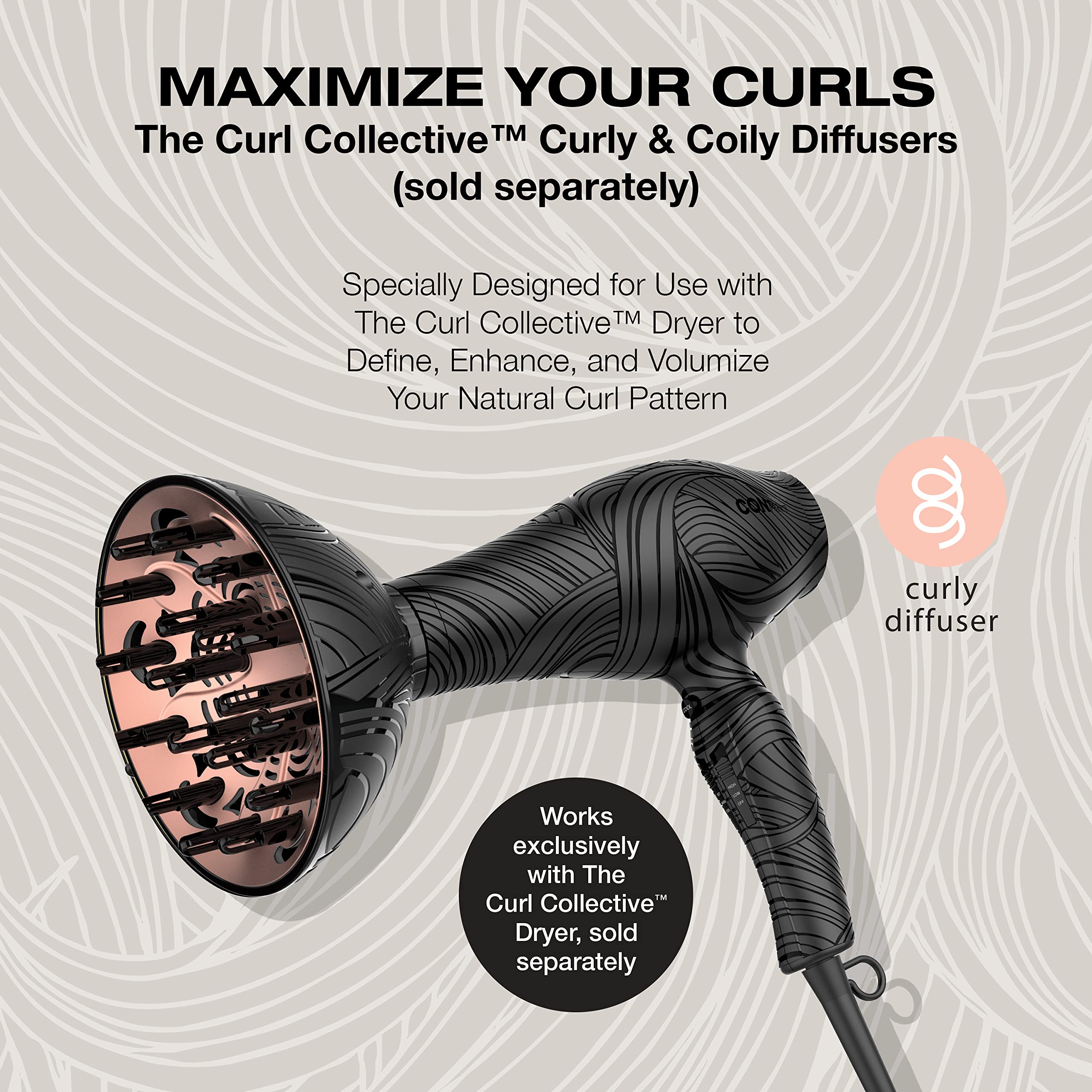 Foto 6 pulgar | Venta Internacional - Difusor De Cabello Conair The Curl Collective Para Cabello Rizado