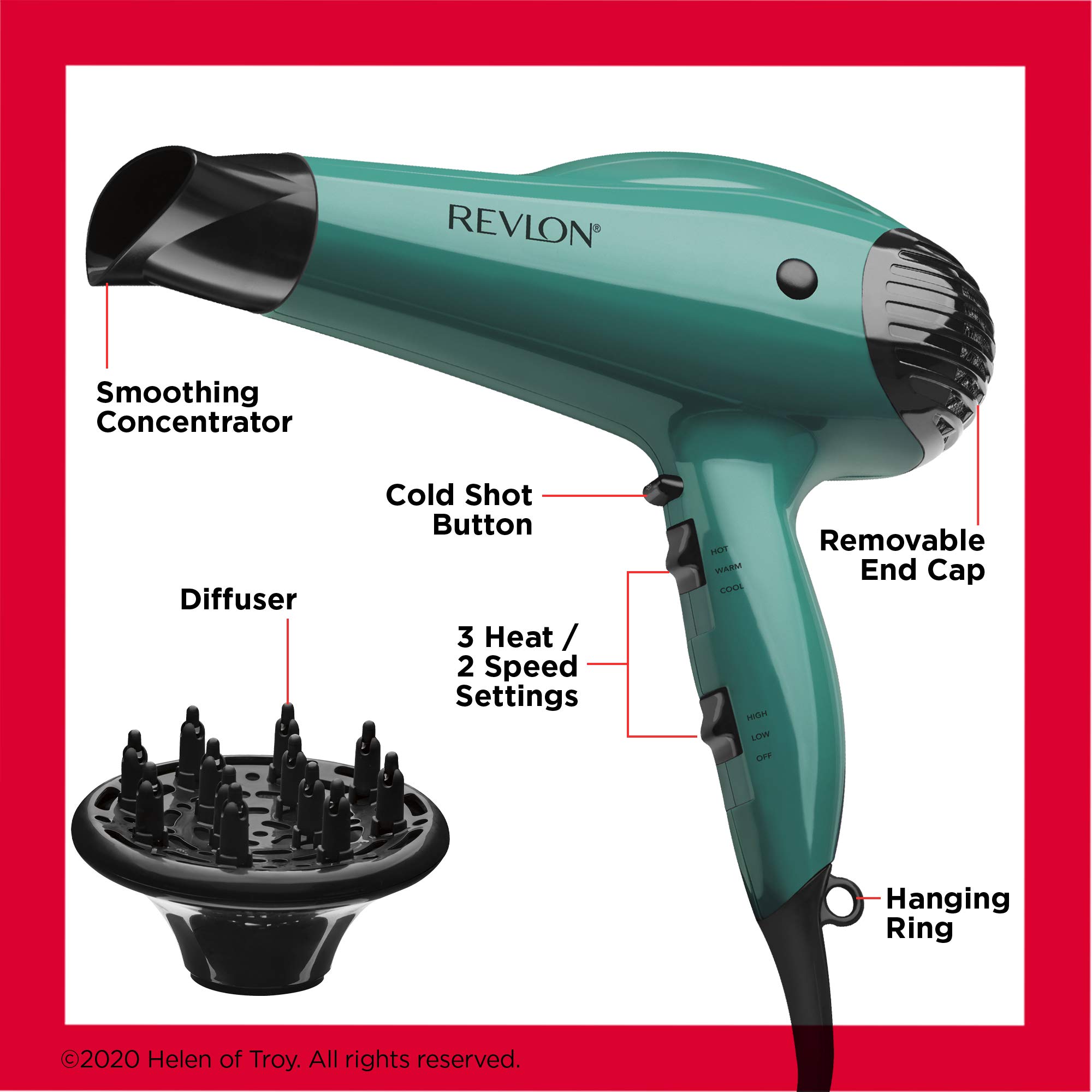 Foto 7 pulgar | Secadora de Cabello Revlon con Accesorios-Venta Internacional