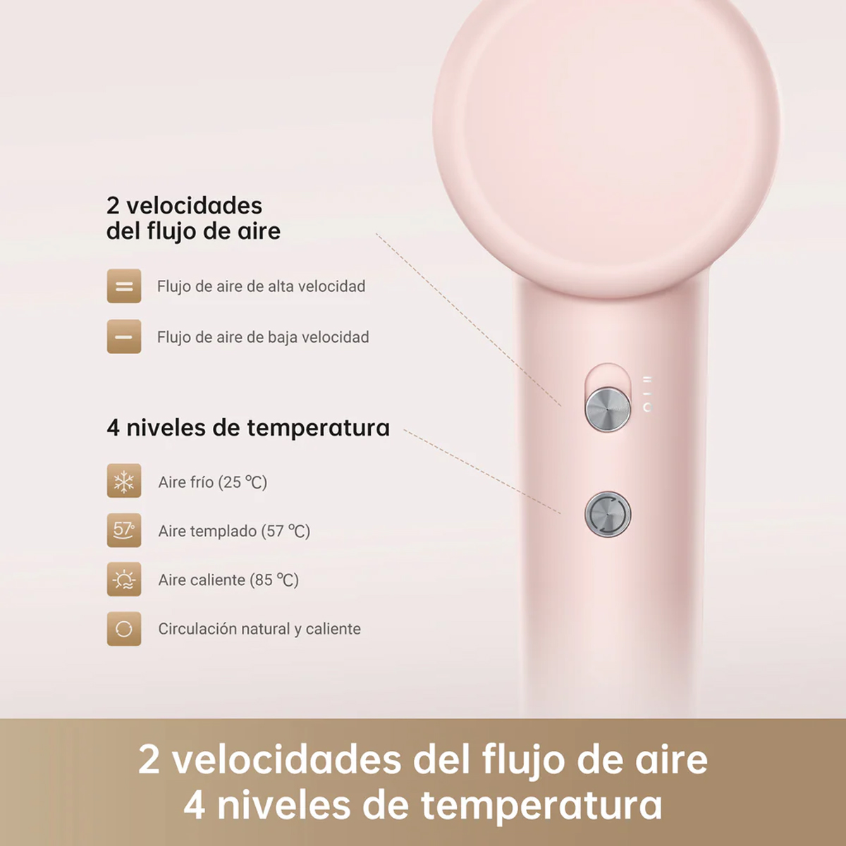 Foto 7 pulgar | Secadora de Cabello Dreame Hair Gleam Secado Rápido con Iones Negativos