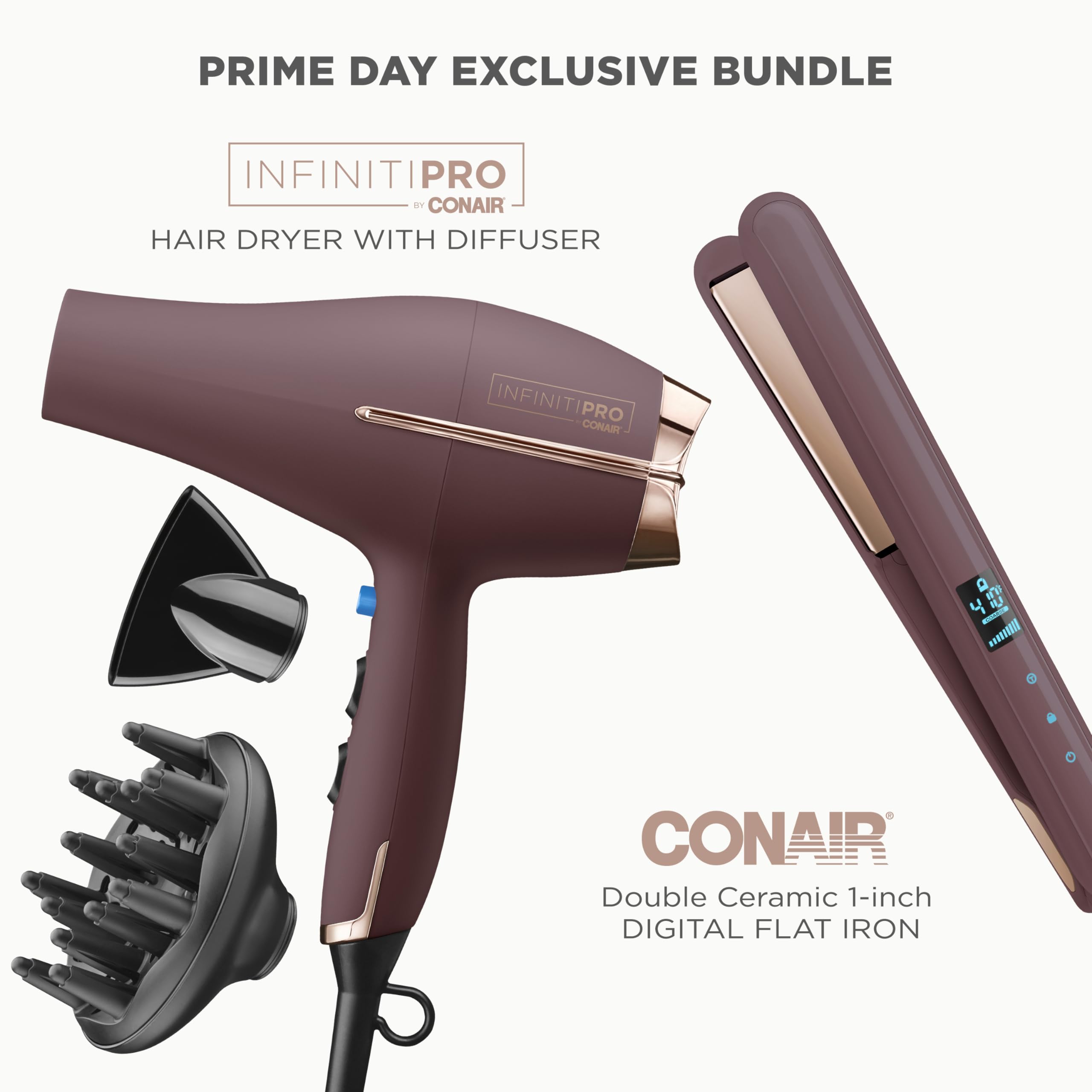 Foto 3 pulgar | Secadora y Plancha para Cabello Conair Infinitipro Plum - Venta Internacional