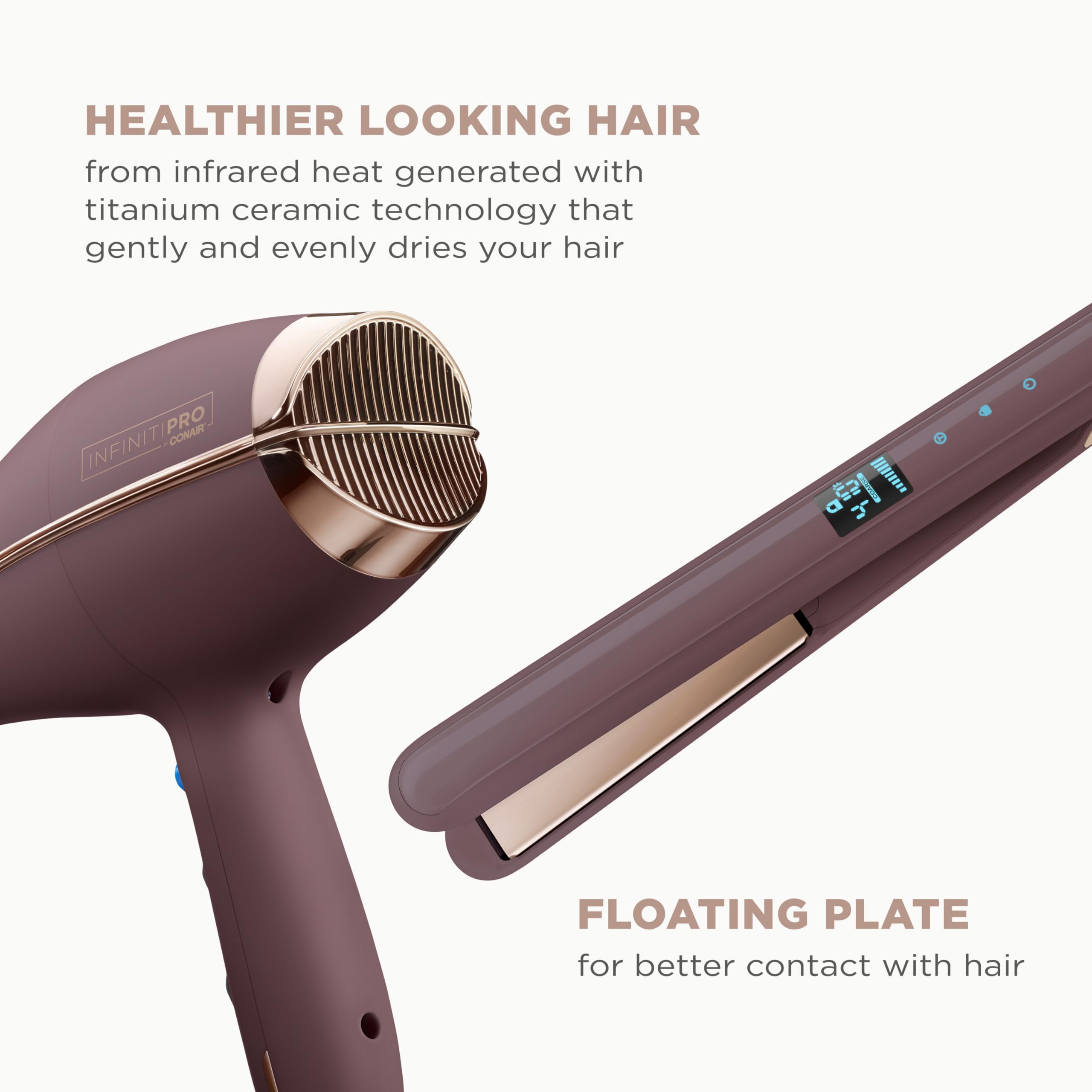Foto 6 pulgar | Secadora y Plancha para Cabello Conair Infinitipro Plum - Venta Internacional