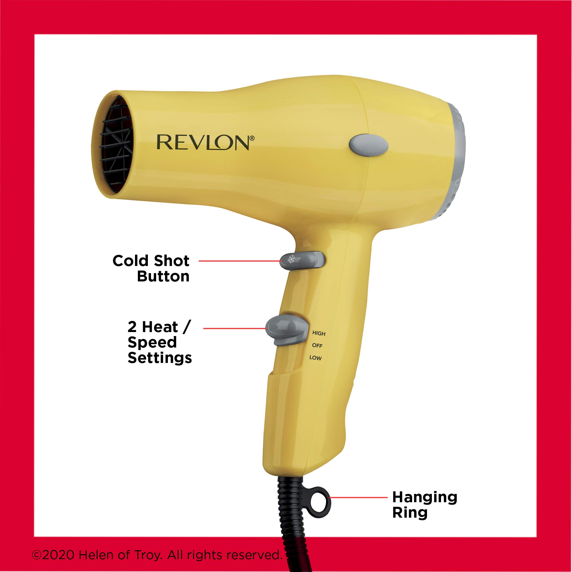 Foto 5 pulgar | Secadora de Pelo Revlon Compact 1875w Amarilla - Venta Internacional