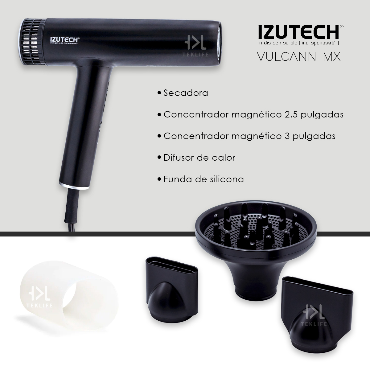 Foto 3 pulgar | Secadora Izutech Vulcann Mx Original 1875w Profesional